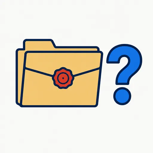 A sealed folder with a question mark: what is not yet public.