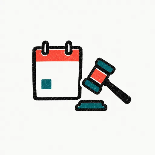 A calendar page beside a gavel: the EU AI Act deadlines behind the change.