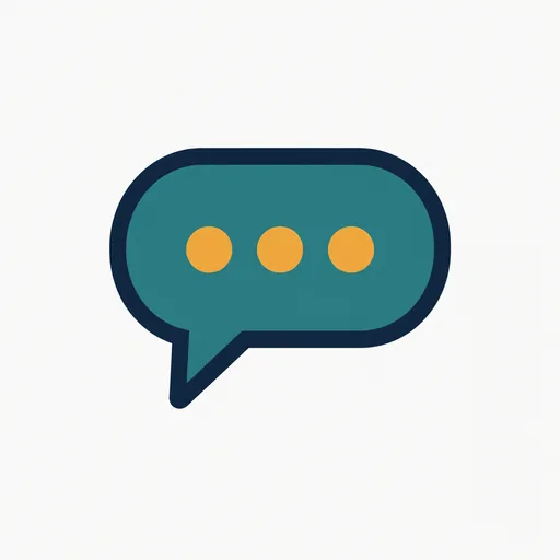 A speech bubble with an ellipsis.