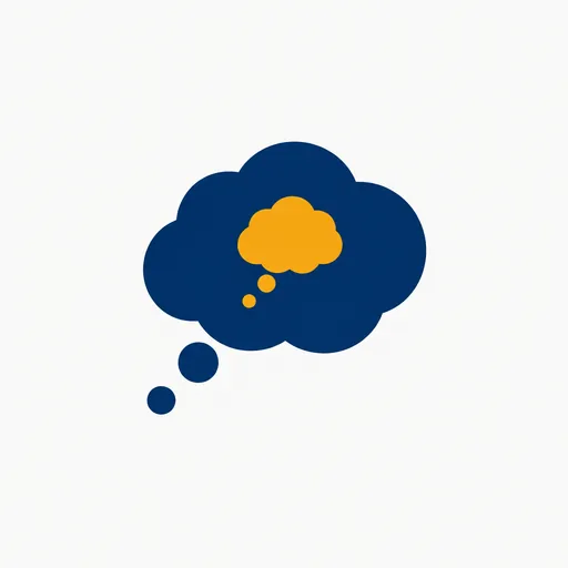 A large thought bubble with a much smaller one inside.
