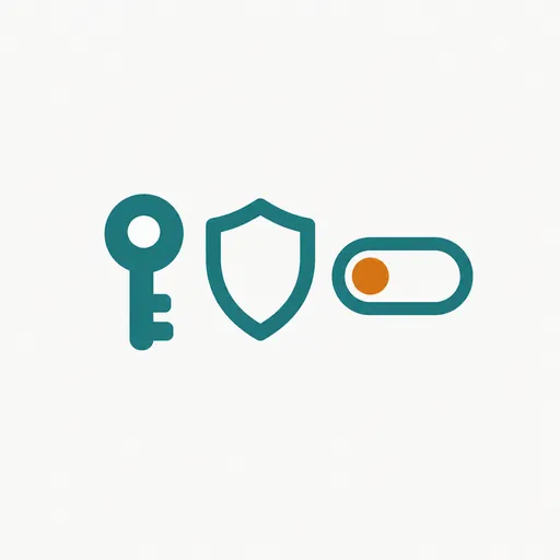 A key, a shield and a toggle: the customer sets the agent's access.