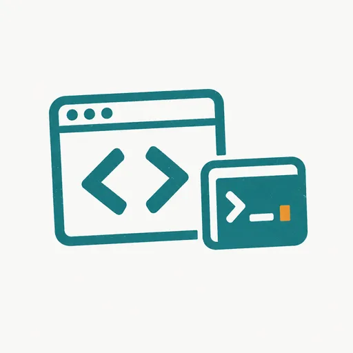 A code window beside a terminal prompt: coding and agent tasks.