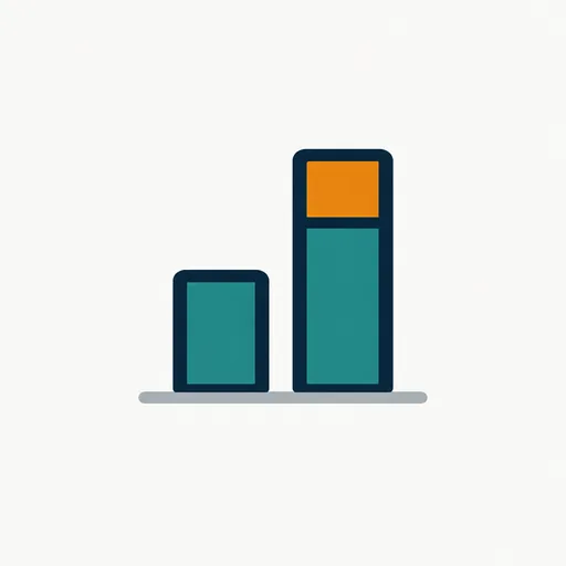 Two bars, the newer one taller: the regression.