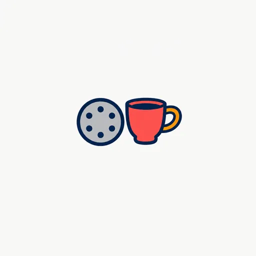 A round electronic nose beside a coffee cup.