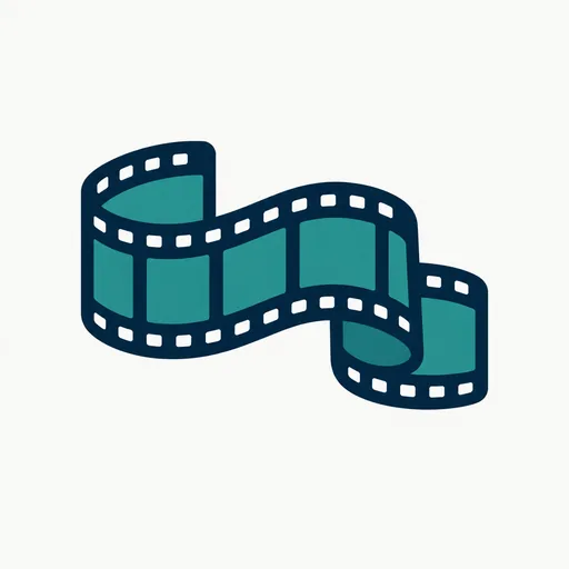 A curling film strip: a longer film.