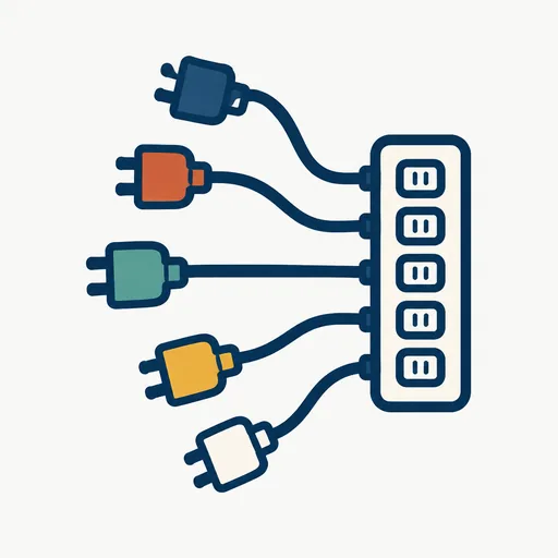 Five plugs into one socket: several AI tools, one store.