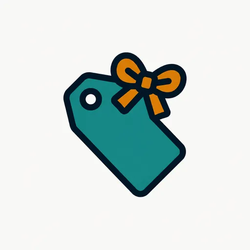 A price tag with a bow: price and free tokens.