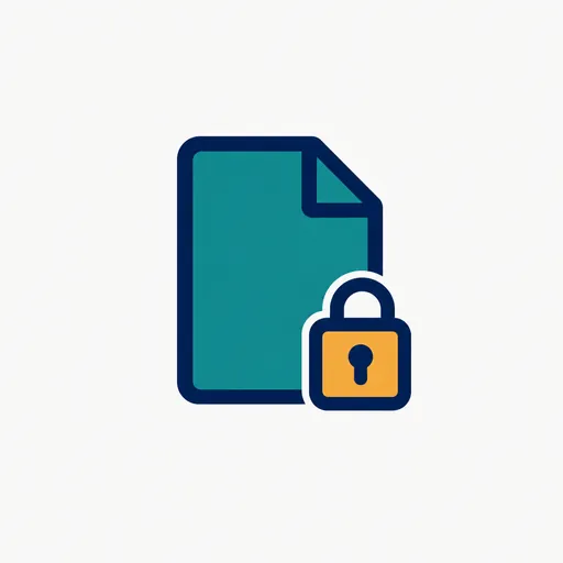 A padlock on a document: information security.
