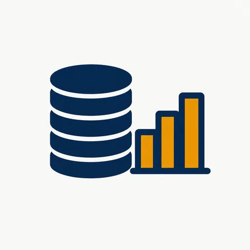 A stack of coins beside a rising bar chart.