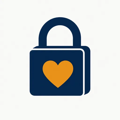 A padlock with a heart on it.