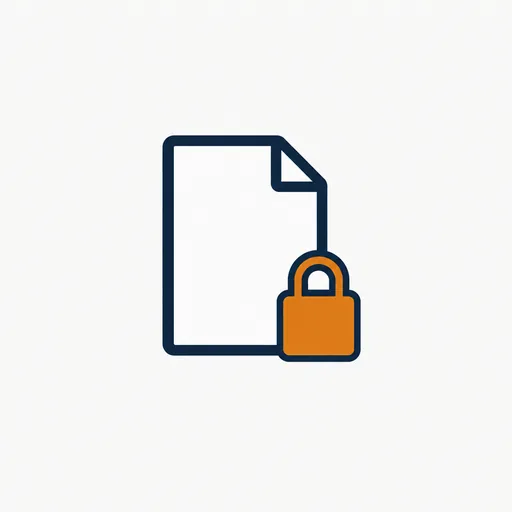 A document with a small padlock.