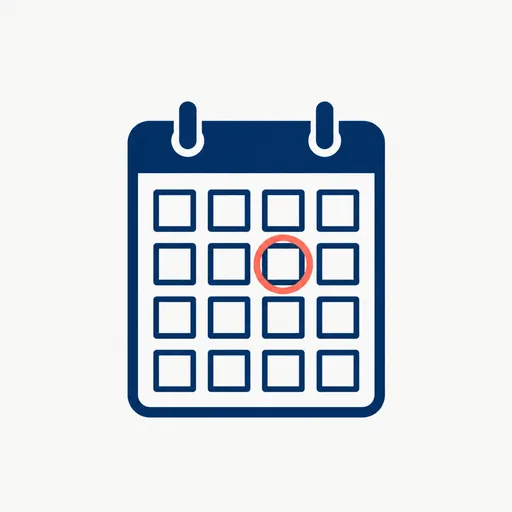 A calendar page with one date circled.